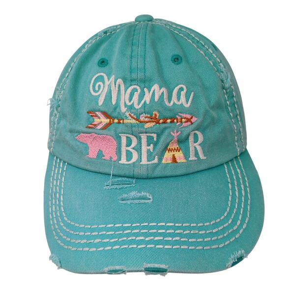 Mama Bear Strapback Hat Blue One Size Adjustable KB ETHOS Vintage - Picture 1 of 10